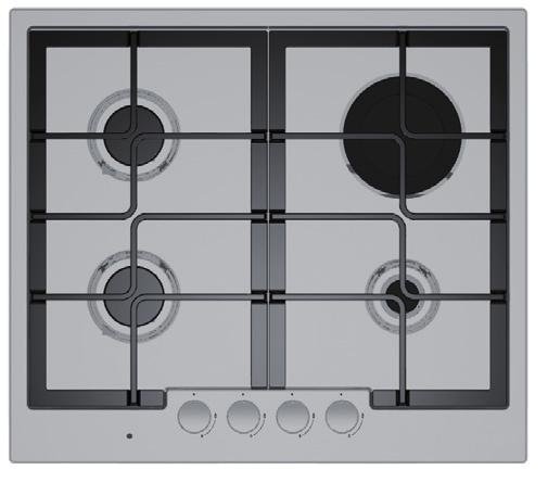 cooker with gas and electric cooking zones