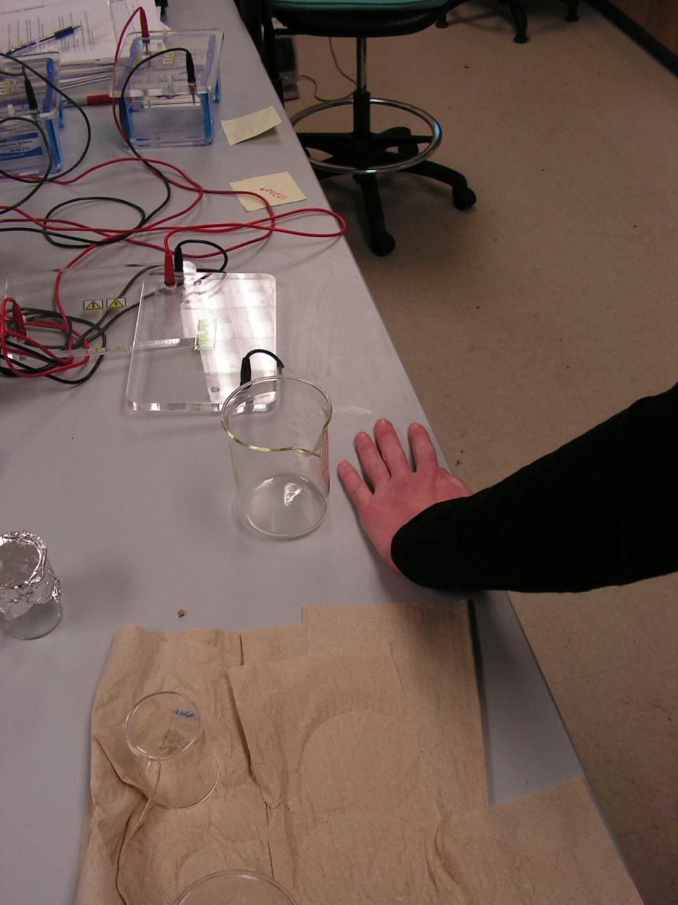 3. When pouring liquids into glassware, make sure the container you are
