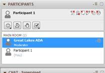 Submitting Questions For Q&A within Webinar Platform: Using your mouse, choose Great Lakes ADA from the Participant list and double click.