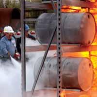 Spray line conveyor system Answer: All Three-Dimensional Fires involve flammable liquid in motion and usually include both