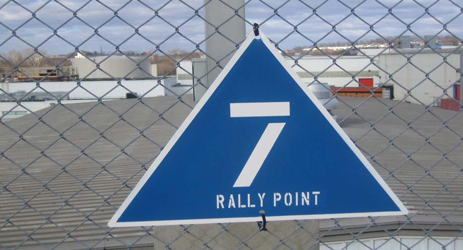 Rally Points Individuals evacuating shall assemble at the area s assigned Rally Point Number.