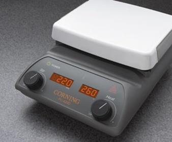 Corning digital hot plates, stirrers, and stirring hot plates are made with the same durability and quality Corning has been putting into Pyroceram top products since 1964.