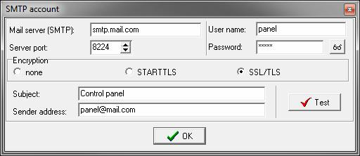 SATEL VERSA 77 Part. define the partitions, about the events from which the given e-mail address is to be notified.