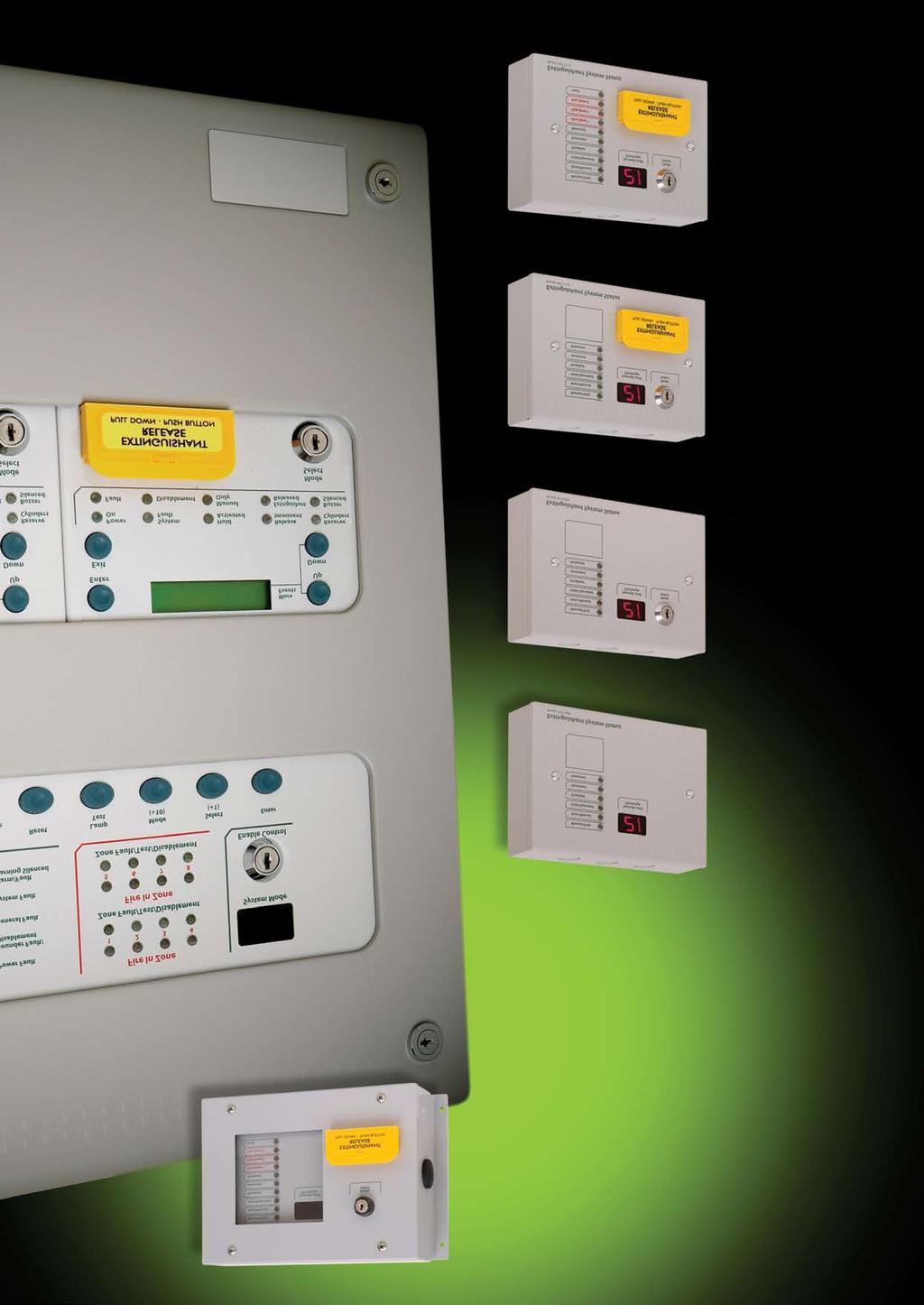 Weatherproof (IP65) 10 Lamp status unit with Mode Select & Manual Release W911113W8 Sigma Si Status Units To compliment the Sigma XT+ control panel there is a range of system status units.