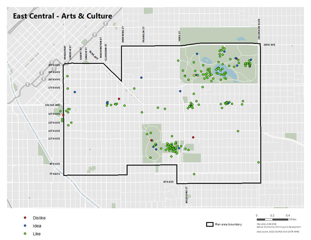 Arts & Culture (27%) Like Diversity of cultures and businesses Amenities Authenticity/history Events Dislike