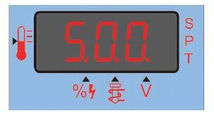 displayed ± 3% When decimal is lit, K type T/C is selected When decimal is lit,