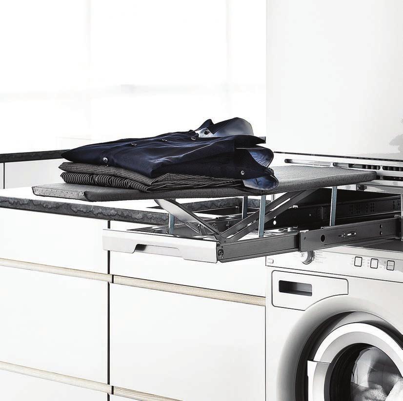 Hidden Helpers The best kept secret When it comes to laundry storage and folding space, demand is high for functional solutions.