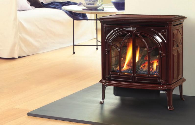 Fueled by the new pan style JøtulBurner and accented with a handcrafted 4 piece log set, the Jøtul GF 200 DV IPI Lillehammer is the perfect heater for your camp or small
