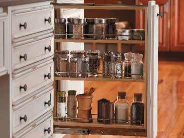 Wood Spice Rack Organizer Block 060 Pull Out Filler Storage