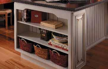 4 Open Shelf Wall Base with Beaded Back Block 46 DRESS IT UP Talk to your StarMark Cabinetry Specialist about