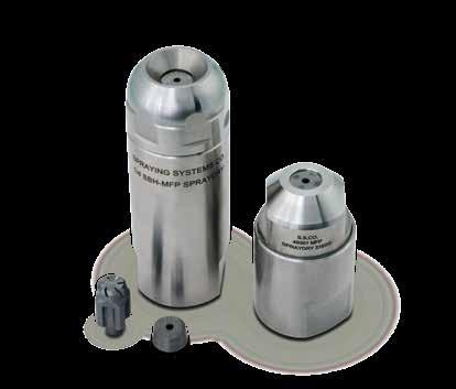 Drop size can be fine-tuned by adjusting the nozzle s capacity and pressure Durable construction Bodies and caps are stainless steel and orifices and cores are available in either M- or Y-type