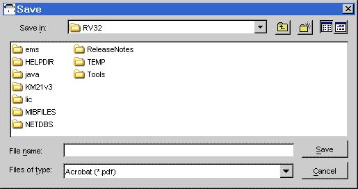 RADview-EMS/TDM OP-1553 User s Manual Chapter 4 Fault Management 4. To save the System Alarm List to a file: 1. Click <Save to File>. The Save dialog box opens (for example, as shown in Figure 4-2).