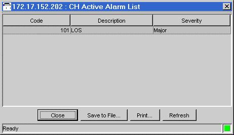 RADview-EMS/TDM OP-1553 User s Manual Chapter 4 Fault Management Viewing Channel Alarms 4.2 Managing Channel Alarms RADview-EMS/TDM allows you to manage OP-1553 channel alarms.