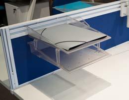 Floor-standing QPAD Screen Screen accessory bar Ambus desks and ALU