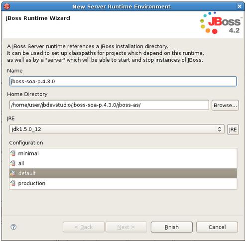 Chapter 2. ESB Support Figure 2.23. New Server Runtime Environment Details Now you have your SOA platform configured.