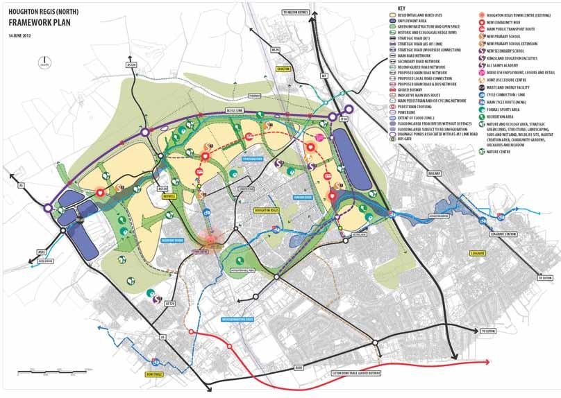 Background Development Strategy allocation for the Houghton Regis Strategic Urban Extension.