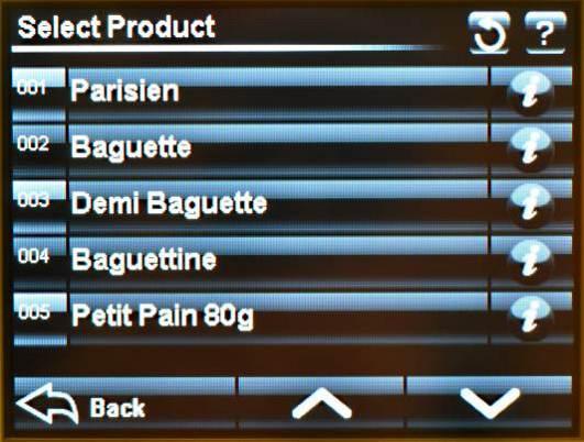 9-1 BAKING USING FAVOURITES MENU TOUCH TO OPEN THE FAVOURITES SELECT SCREEN 1