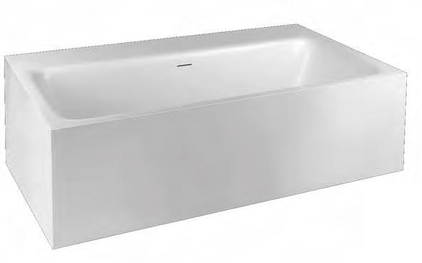 WEIGHT: 203-223KG 37598* CUSTOM SIZE, MAX 190 X 105 X H 55 CM. POSSIBLE TAP MOUNTING ON THE LEDGE.