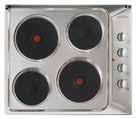 FREE WARRANTY * 60CM SOLID PLATE ELECTRIC HOB 2 Rapid Plates 2 X 1.
