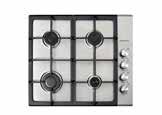 GAS HOB 4 Burners Cast Iron Pan Supports Flame Failure Safety Device Stainless Steel Side Controls Plus X Design Auto Ignition Gas