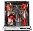 BUILT-IN DISHWASHERS 45CM INTEGRATED DISHWASHER 6 Programmes 10 Place Settings Max Noise Level: 49dB 13 Litre Water Consumption Adjustable Top Basket Foldable Racks (Top & Bottom) Overflow & Leakage