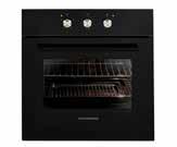 OVENS & COOKERS BUILT IN SINGLE OVEN Fan Oven with Grill 58 Litre Capacity Easy to Clean Enamel 4 Programmes Mechanical Timer Double Glazed Door Black Glass A Energy Rating BUILT IN