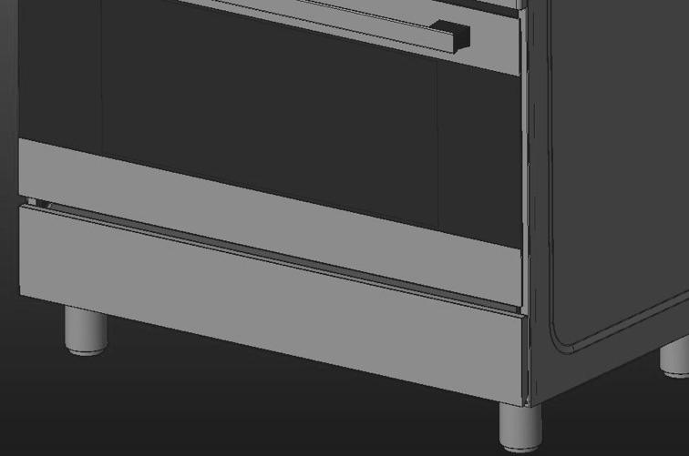 Carefully realign the cooker to its original vertical position, and adjust the legs