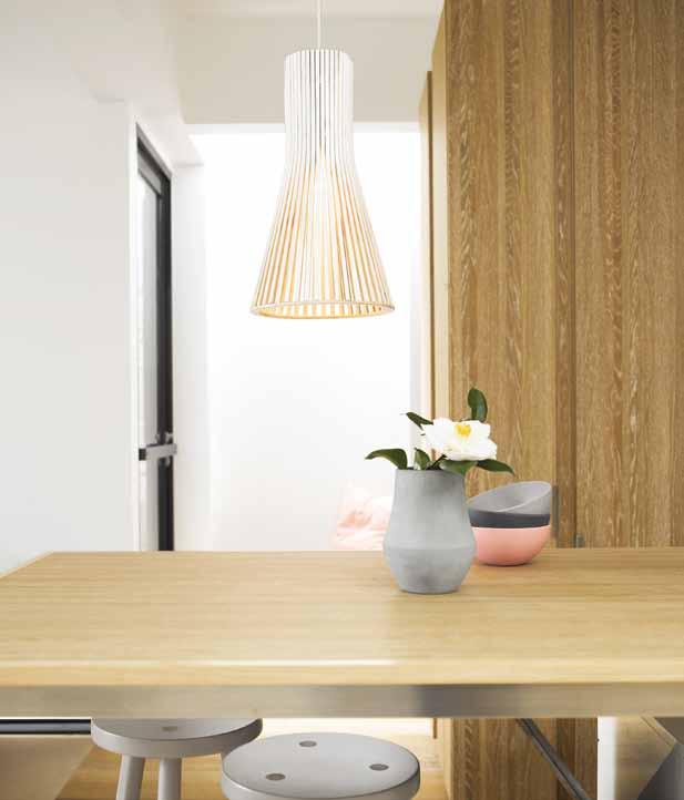 Malmo 1 light medium pendant in natural wood. 460mm ia 350mm Susp 1200mm lso available in large.