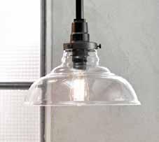 . Jensen 1 light cylinder point pendant in clear glass with