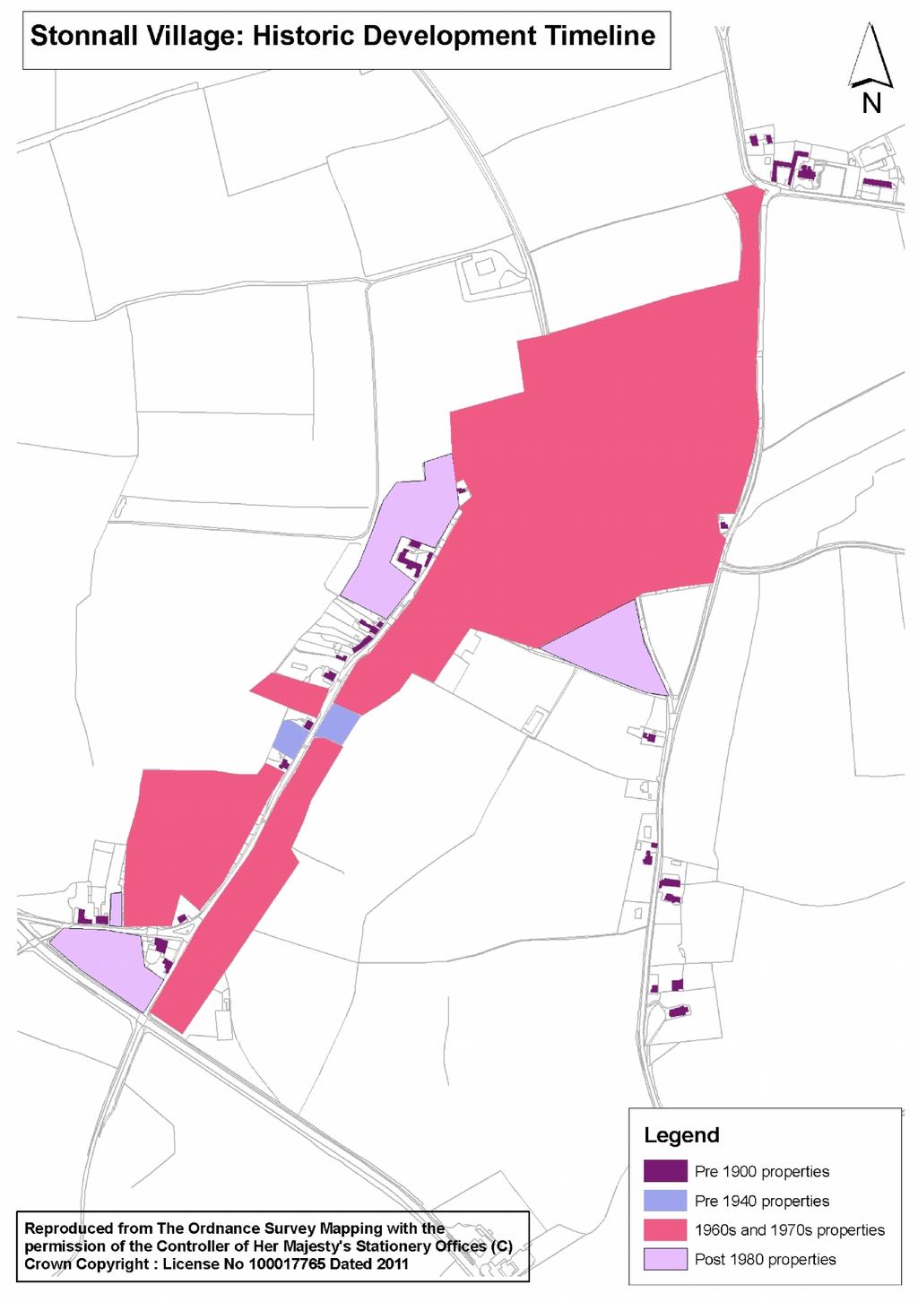 The villages of Stonnall and Shenstone have both seen considerable expansion during the 20th century and these field systems have generally experienced field boundary removal during the second half