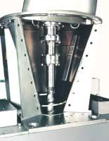 The screw shaft is constructed so the feed screw can be removed from the machine without disturbing the drive assembly.