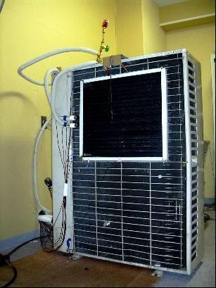 Experimental setup (Circuit chart) Cooling operation Outdoor unit An additional condenser always functions as a condenser for cooling and heating operations Indoor unit and outdoor unit