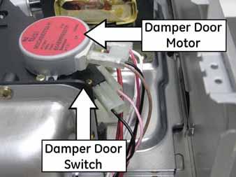 Damper Door Switch The damper door sensing switch is mounted to the damper assembly.