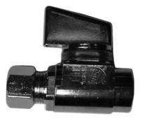 Inlet x 3/8 compression STOP valves STRAIgHT 1/2" FIP x COMPRESSION - Solid die cast plated handle - Brass body - Plated brass