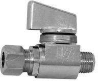 MPT x 3/8 compression - 1/4 turn on/off valves - Brass ball & body - Forged quarter turn angle stops with 1/4" MPT connection