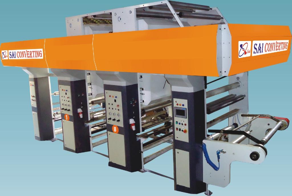 STANDARD ROTOGRAVURE PRINTING MODEL : SUPERSONIC-150 150 MPM Web Width : 500 to 1200 mm Printing Repeat : 380 to 1000 mm No.