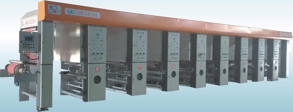 friction dynamically balance guide rolls Impression and doctor blade system pneumatics High efficiency gearbox Five drive system Registration motorized Web video (optional) Air shaft (optional) ARC