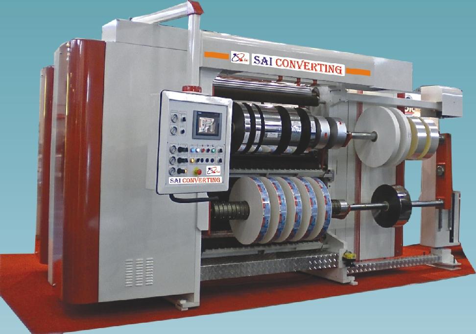 HIGH SPEED SLITTING MACHINE MODEL : FLY-500 500 MPM Web width: 800mm to1600mm Machine speed: 500 mpm Minimum slit width up to 25mm Printing Materials: For wide range flexible packaging materials from