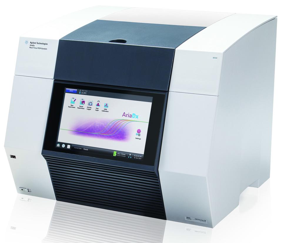 AriaDx reāllaika PCR sistēma K8930AA Ātro uzziņu ceļvedis Agilent Technologies Šajā ātro uzziņu ceļvedī ir apkopotas AriaDx reāllaika PCR sistēmas instalēšanas un iestatīšanas procedūras, kā arī