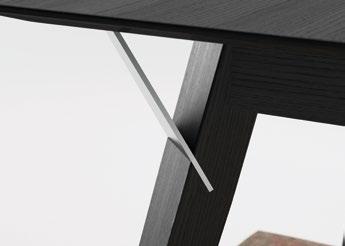 The stunning meeting tables come with a 26mm thick veneer top and a square or reverse chamfer edge profile, tapered solid wood