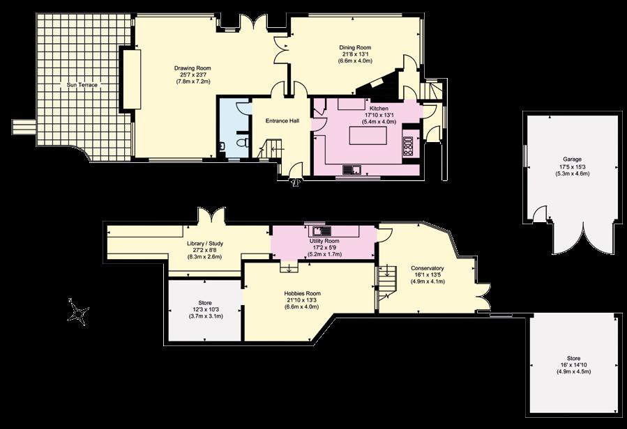4 sq m Kitchen/Utility Storage First Floor Ground Floor Ground Floor This plan is for layout guidance only.