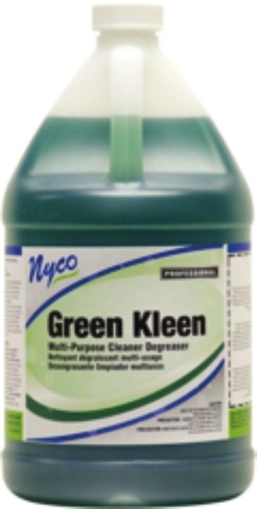 Green Kleen Multi-Purpose Cleaner Degreaser Green Kleen is a high performance, non-butyl degreaser for the toughest cleaning jobs.