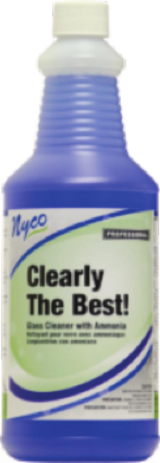 Clearly The Best! Glass Cleaner with Ammonia The Professional s Choice for sparkling clean and streak-free windows, mirrors, and other hard surfaces.