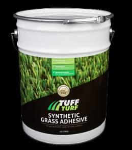 It makes installing synthetic grass to hard surfaces very easy.
