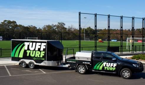 Tuff Turf s maintenance team provides scheduled servicing and reporting by trained surface technicians.
