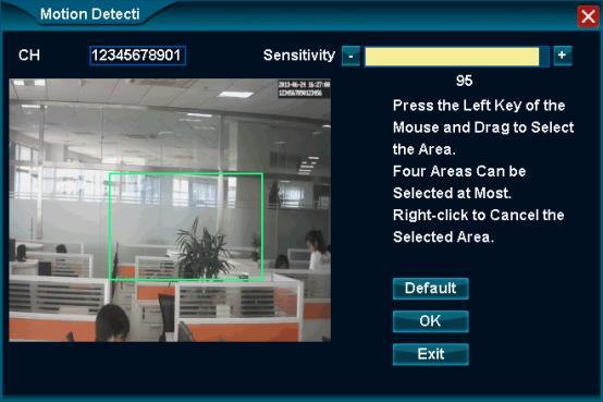 Step 2:Set Detection Area 1. Use mouse s left key to click at image and set starting point. 2. Press left key and meanwhile move mouse to draw detection area. 3.
