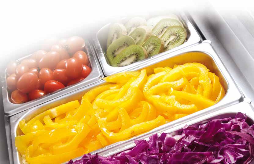 Professional Refrigeration > Counter Series Aztra Salad Key Features Space saving design with saladette wells and extended work-top for food preparation 01 04 07 11 01.