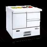 304 grade stainless steel exterior back / base 2. 2 drawers bank 3. Cylindrical lock 4.