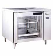 Professional Refrigeration > Beverage Counter Series Glass Chiller Specification Accomodates 500 x 500mm