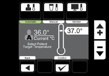 Cooling Select Automatic therapy mode and confirm Select Target